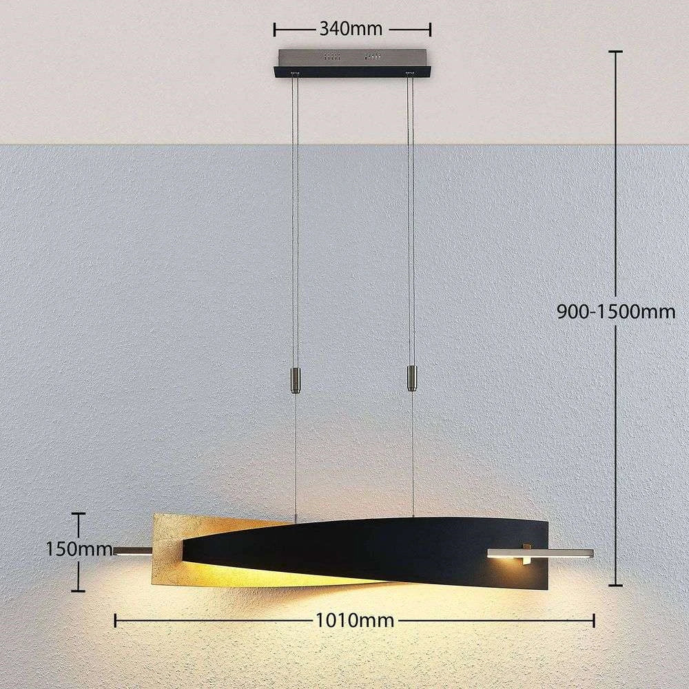 Marija ripplamp L100 must/kuldne - Lucande